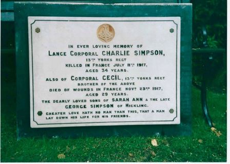 Simpson Chapel Memorial Stone