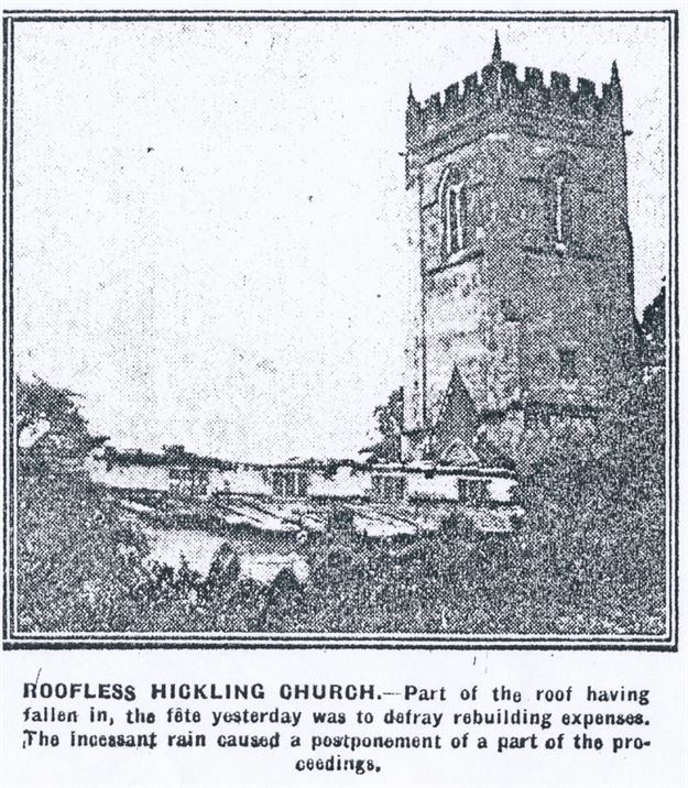 W0941b Church Restoration 1923 (roofless Church)