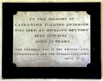 CG: memorial to Catharine Anderson south wall