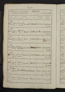 Henry Rouse baptism record 1818 Bottesford