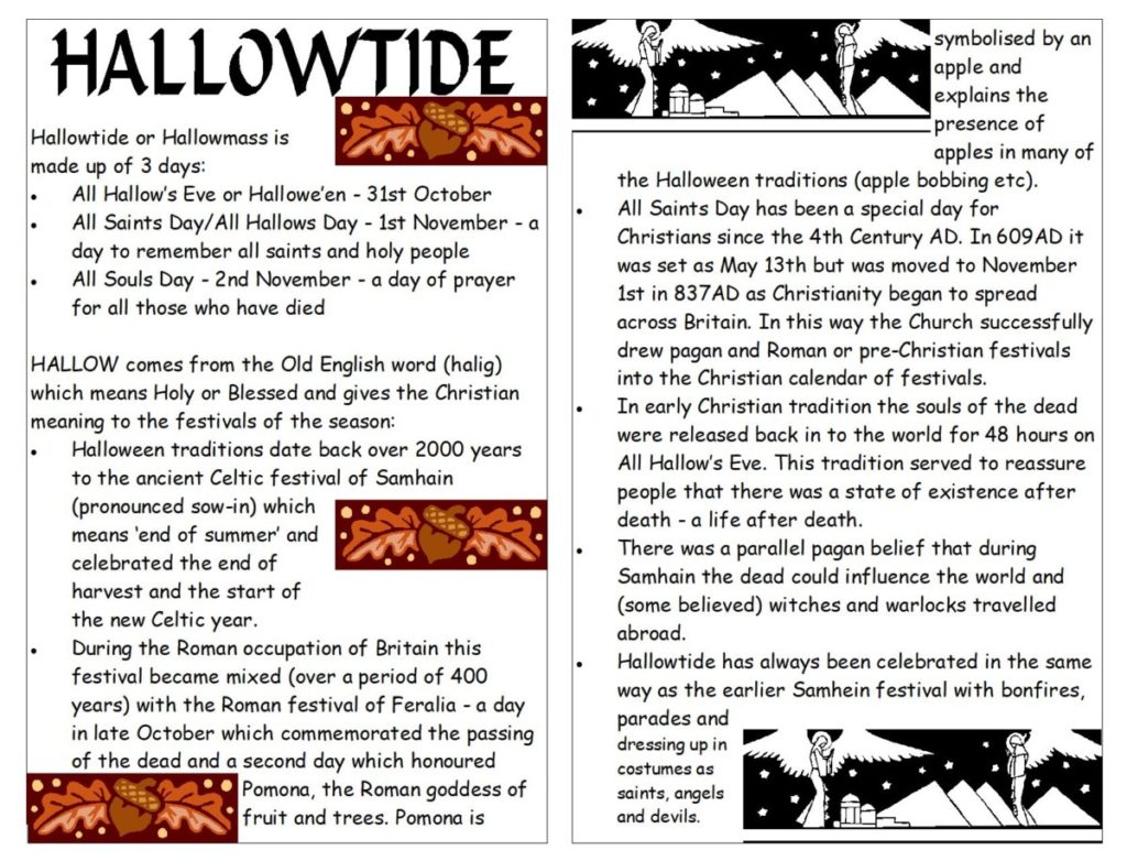 Hallowtide - newsletter & youth group 1 2008
