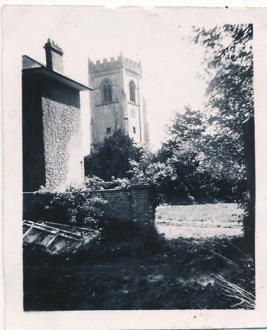W Church from Rectory 1952