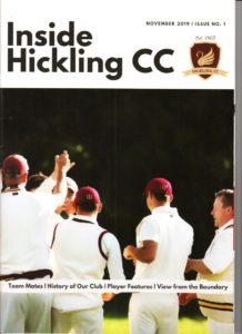 Hickling Cricket Club magazine 2019