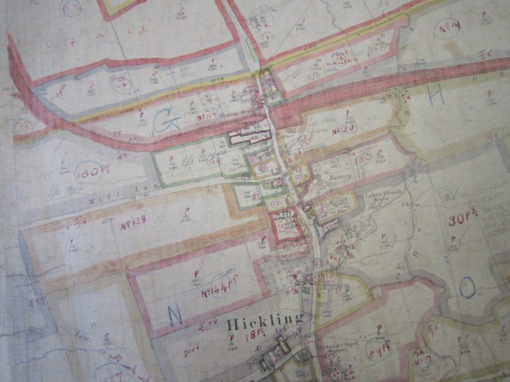 1910 Finance Act Map & schedule/ledger (copyright Notts Archives)
