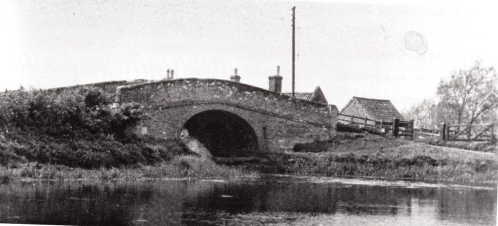The road bridge before it was taken down in 1957