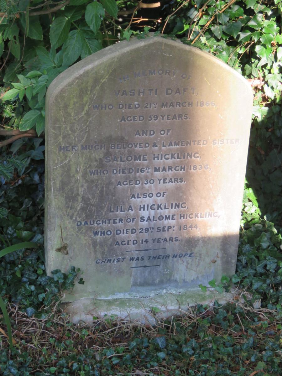 Hickling family headstones - St. Luke's Churchyard
