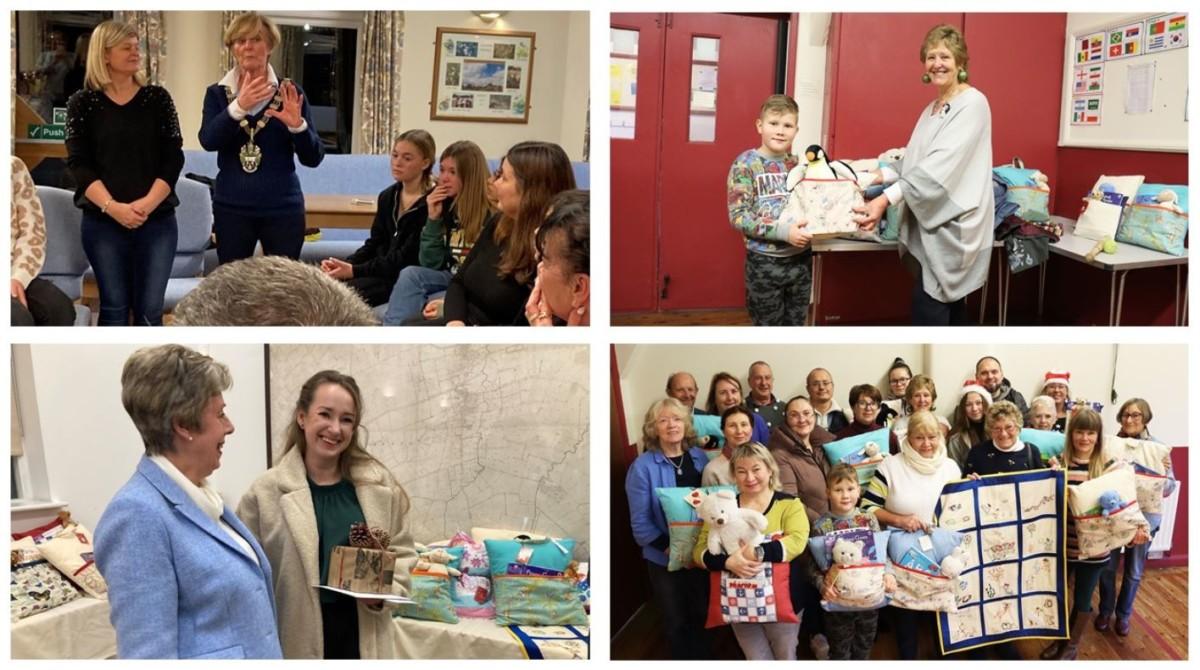Hickling WI: Reading cushion project for child refugees from the Ukraine (Dec 2022)