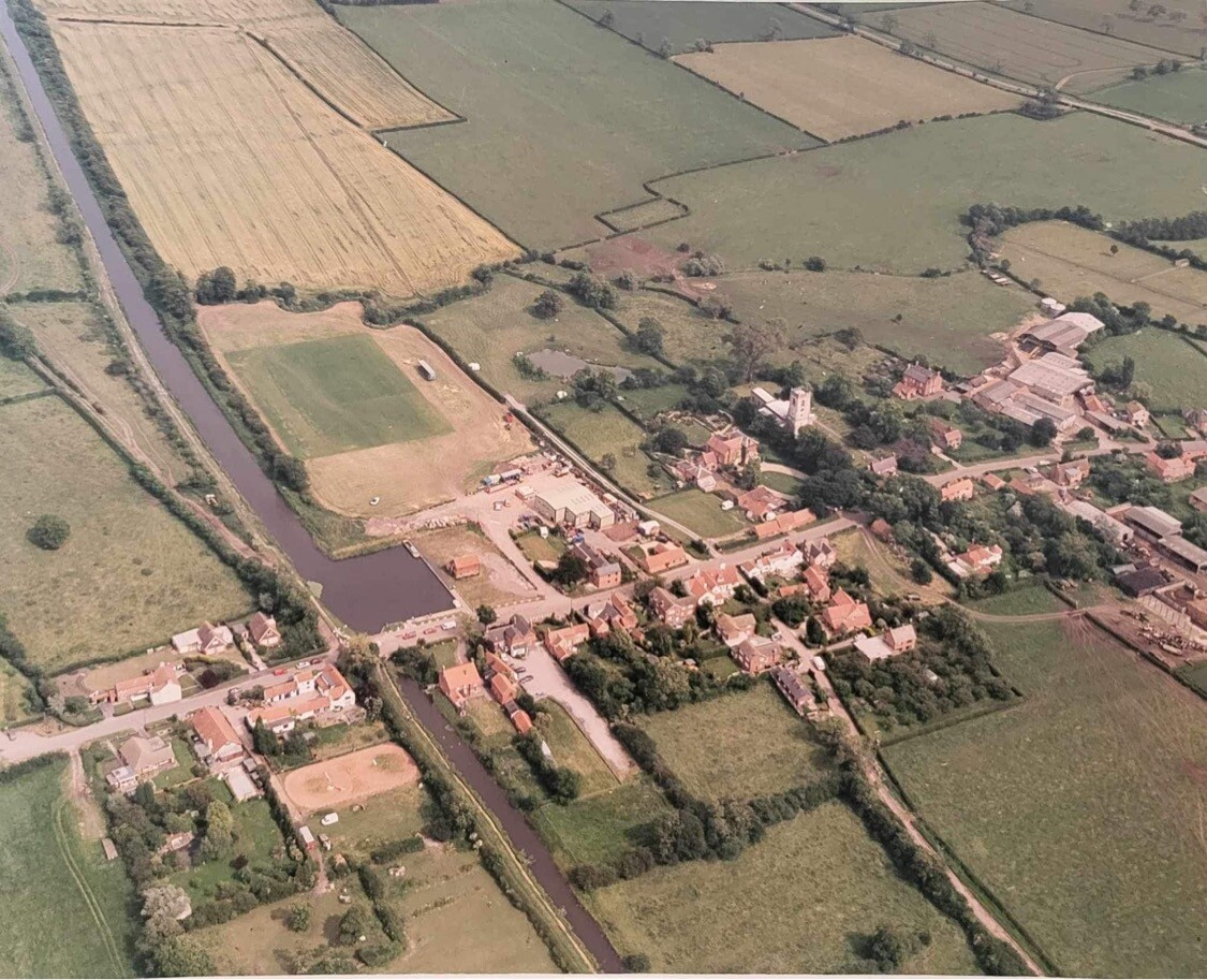 A series of 3 aerial photographs of Hickling taken between 1996 and 2001 (Norton family)