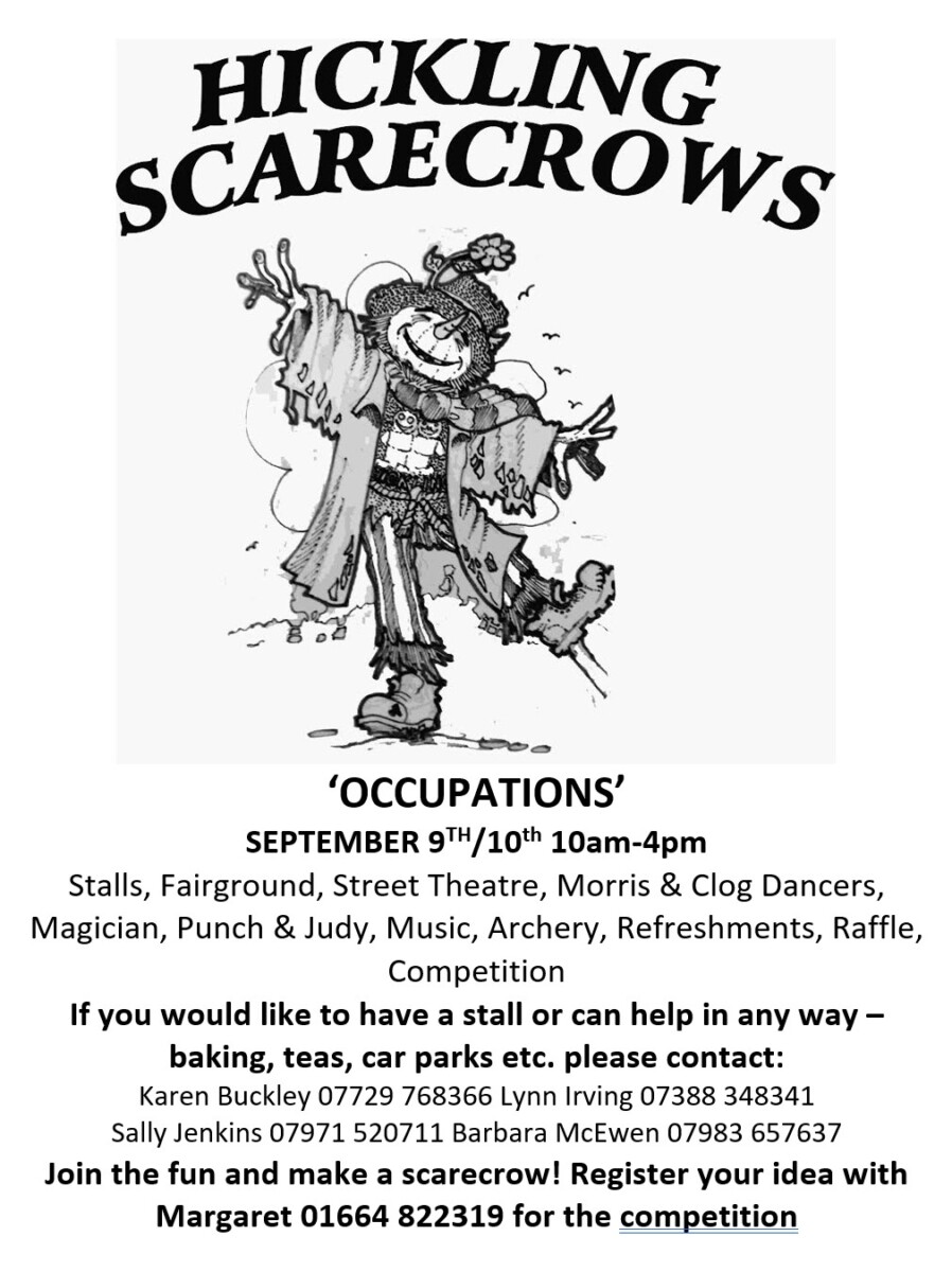 Scarecrows advert July 2023
