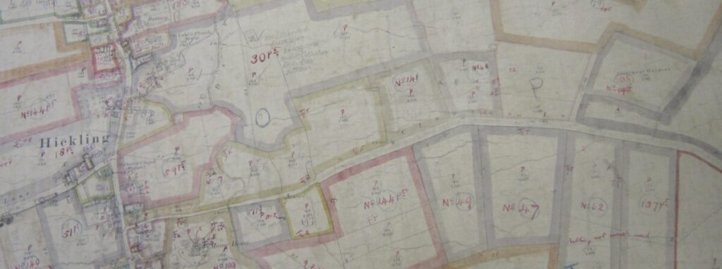 1910 Finance Act Map - allotment gardens, Clawson Lane