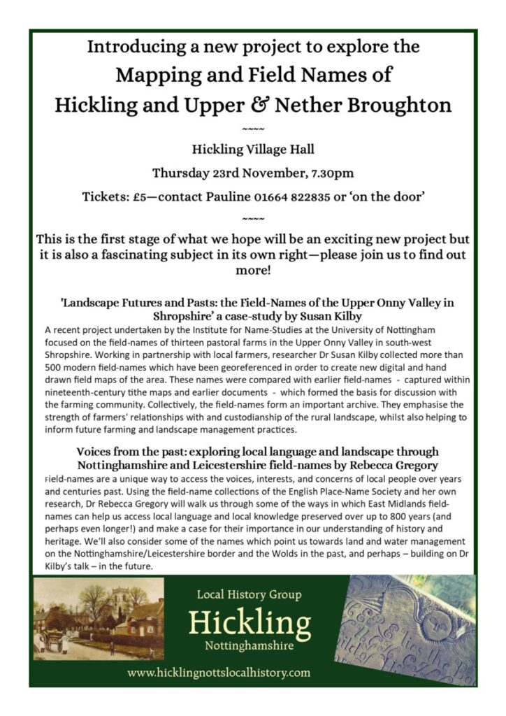 Field names & mapping - introductory talk, 23rd Nov 2023