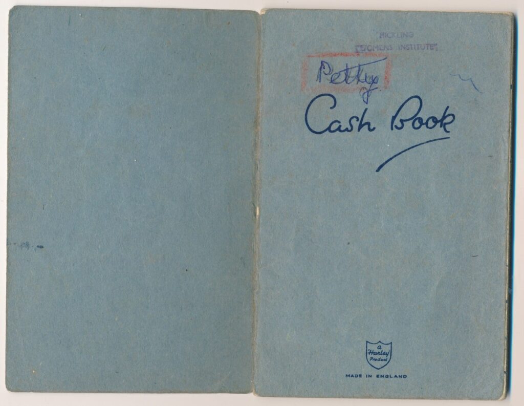 WI cash book from 1953