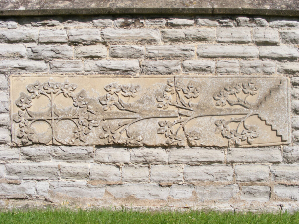 Tree of Life sculpture; external west wall of the south aisle